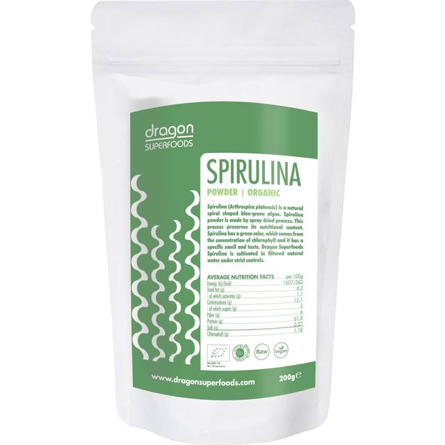 Dragon Superfoods Spirulinapulver Eko - 200 g