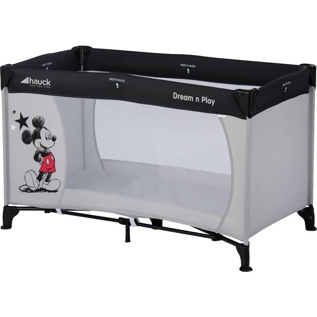 Disney Dream 'n Play Mickey Stars Travel Cot - Black