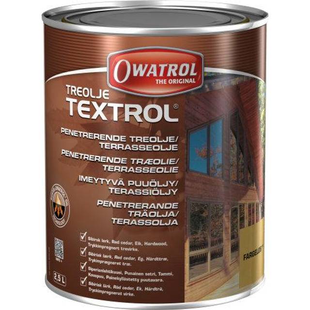 Owatrol Textrol Træolie Til Altan og Terrasse - 5 liter - Farveløs