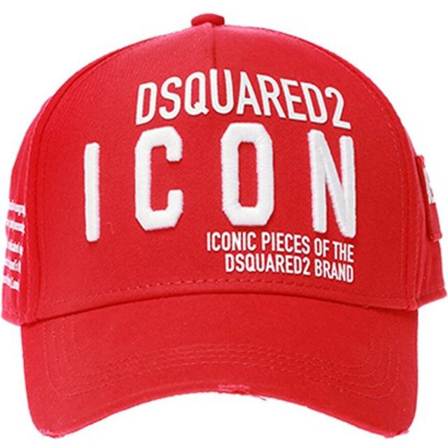 Men's Dsquared2 ICON Embroidered Baseball Cap in Red - Size: ONE size