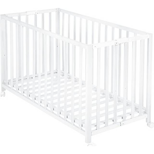 Side bed, folding bed Fold Up - White (64,5 x 123 x 77 cm (BxTxH))
