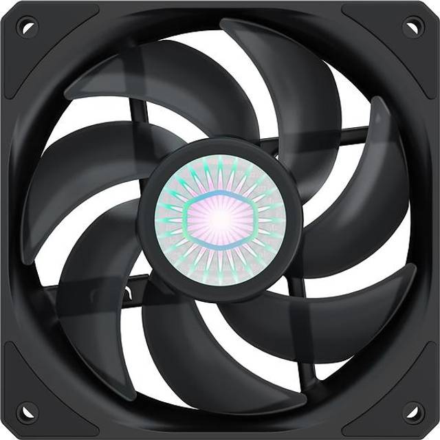 Cooler Master SickleFlow 120 svart chassi- och kylfläkt - Förbättrade Air Balance blad, 62 CFM, 2,5 mmH20, 8 till 27 dBA - Svart