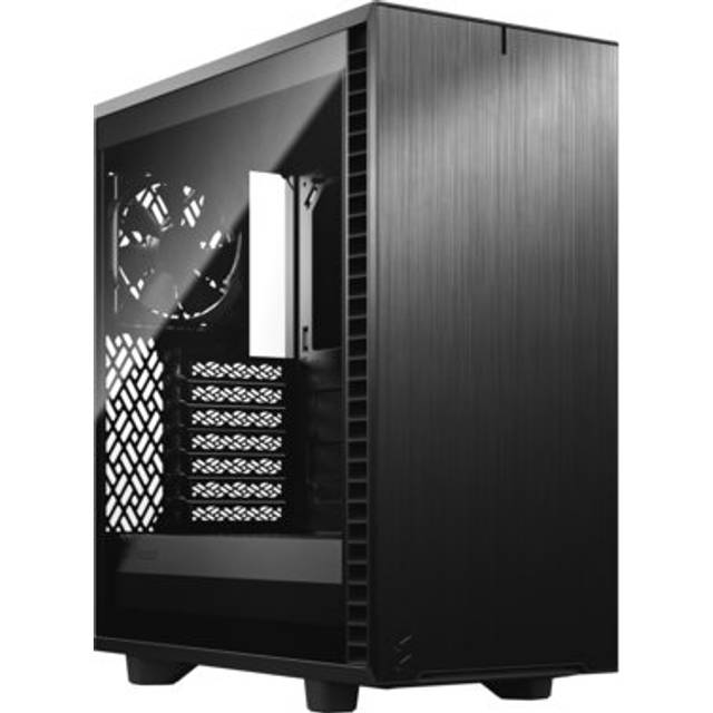 Fractal Design Define 7 Compact Black - Tempered Glass - Brushed Aluminum/Steel ATX Compact Silent Window Mid Tower Computer Case