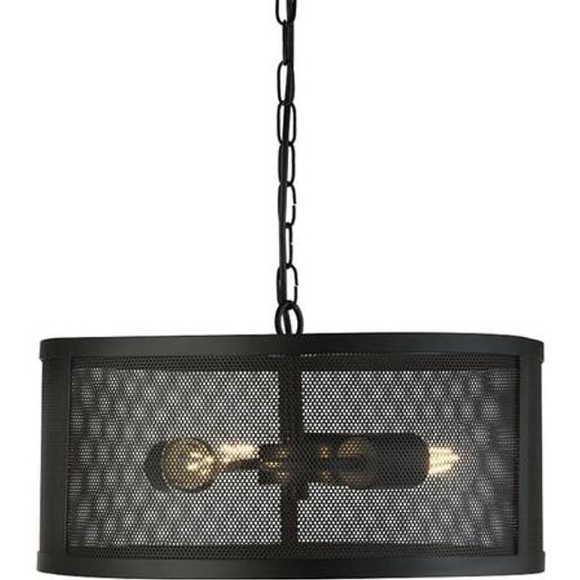 Searchlight 12483-3GO Fishnet 3 Light Drum Pendant Matt Gold