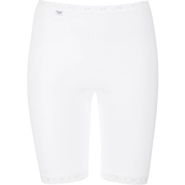 Sloggi Womens Basic+ Long Briefs - White Cotton - Size 6XL