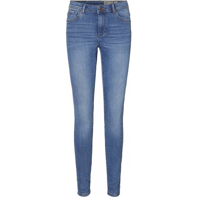 VERO MODA Damen Vmtanya Mr Piping Vi349 Noos Skinny Jeans, Medium Blue Denim, XS 30L EU