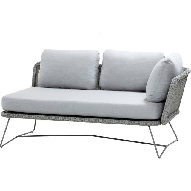 Cane-Line - Horizon Sofa Module 2-seater left - hellgrau/hellgrau/Sitzfläche Cane-line Faser/Kissen Cane-line Natté/BxHxT 158x66x85cm - light grey (66.0 x 158.0 x 85.0cm)