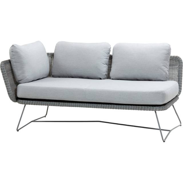 Cane-Line - Horizon Sofa Module 2-seater right - hellgrau/hellgrau/Sitzfläche Cane-line Faser/Kissen Cane-line Natté/BxHxT 158x66x85cm - light grey (66.0 x 158.0 x 85.0cm)