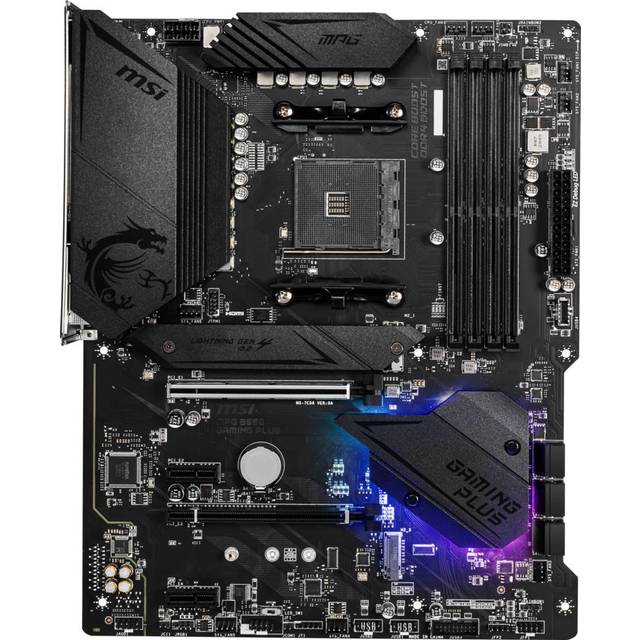 MSI MPG B550 Gaming Plus (ATX AMD AM4 DDR4 M.2 USB 3.2 Gen 2 HDMI ATX Gaming Moderkort AMD Ryzen™ 5000-processorer