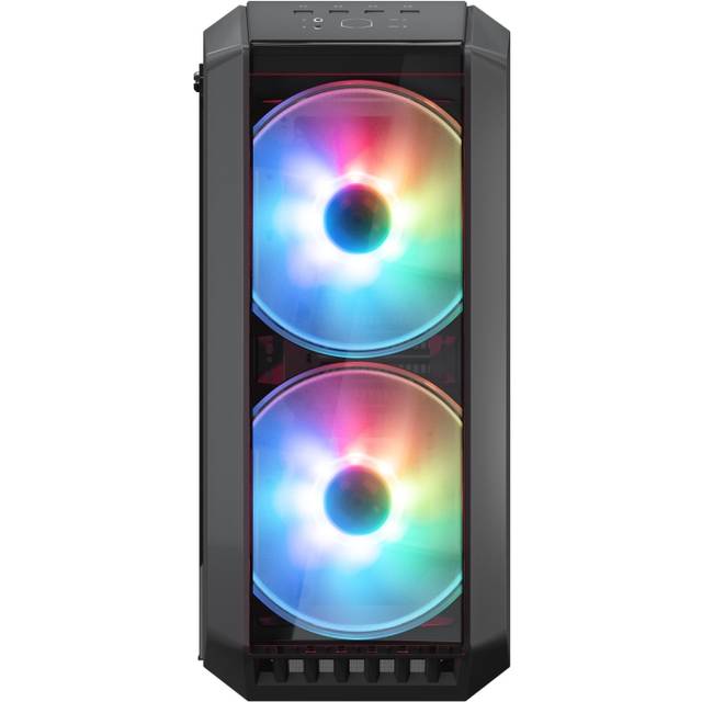 Cooler Master MasterCase H500 ARGB - PC-Chassi med Dubbla Fläktar på 200 mm för Hög Luftflödesvolym, Mesh och Genomskinliga Främre Chassipaneler, Flexibel ATX-Hårdvarukapacitet