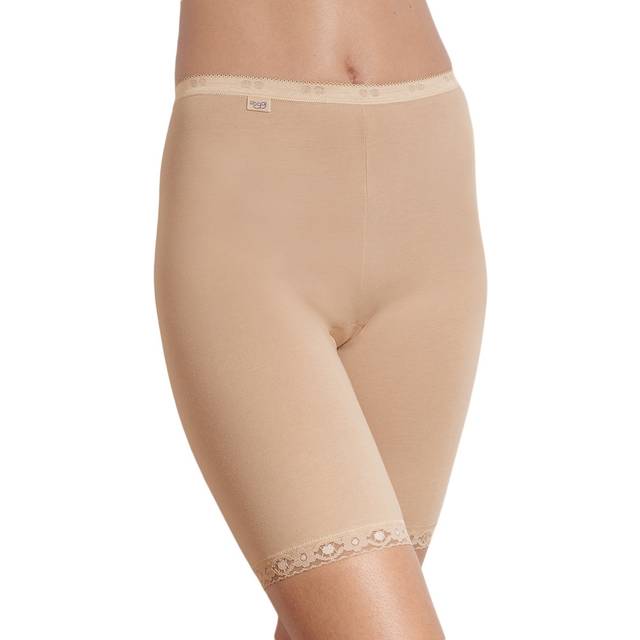 Sloggi Womens Basic+ Long Briefs - Beige Cotton - Size Medium