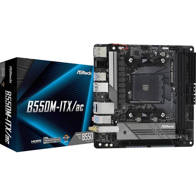 ASRock B550M-ITX/AC stöder tredje generationens AMD AM4 Ryzen/Future AMD Ryzen processorer moderkort