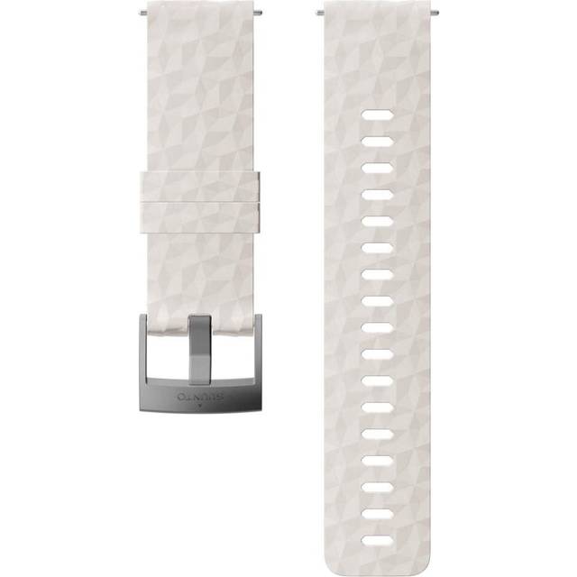 Suunto SS050221000 Original klockarmband för alla Suunto Spartan Sport WRH och Suunto 9 klockor, silikon, längd: 22,3 cm, bredd: 24 mm, inkluderar stift för fastsättning av remmen, svart/svart