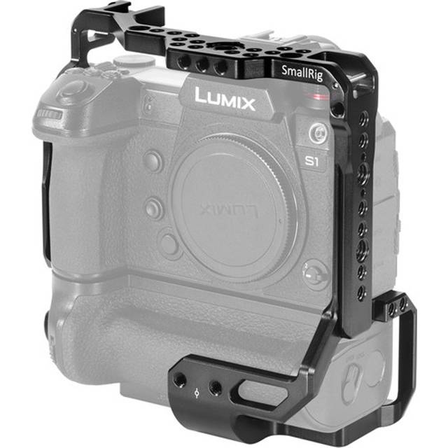 SmallRig Camera Cage 2410 for Panasonic S1/S1R with Attached DMW-BGS1 Battery Grip
