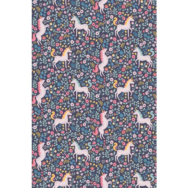Wandbild Unicorns von Eijffinger - 399110 - blue/rose