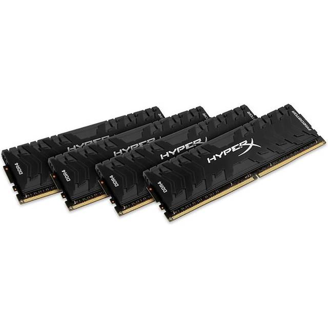 HyperX Predator HX426C15PB3K4/128 minnesmodul 128 GB 2666 MHz DDR4 CL15 DIMM XMP Kit (4x32 GB) svart