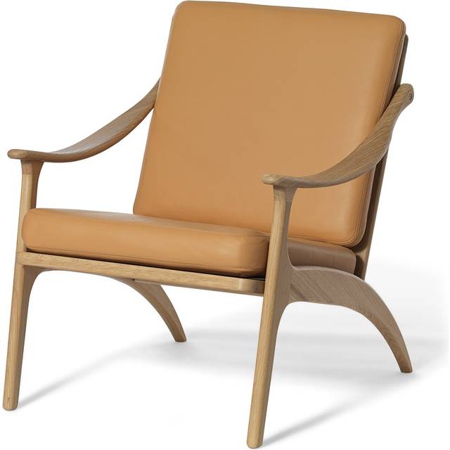 Warm Nordic - Lean Back Chair - Fåtölj - Soavé Leather (Nature) - L68 x W80 x H78 cm