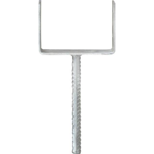 vidaXL Fence Anchors 6 pcs Silver 12x6x30 cm Galvanised Steel