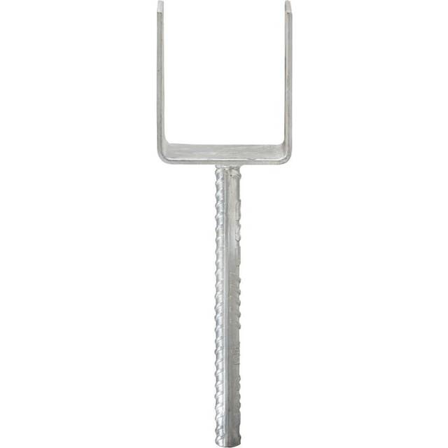 vidaXL Fence Anchors 6 pcs Silver 10x6x30 cm Galvanised Steel
