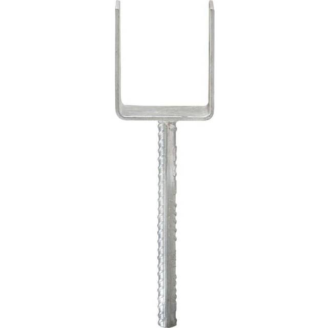 vidaXL Fence Anchors 6 pcs Silver 8x6x30 cm Galvanised Steel