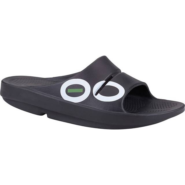 Oofos OOahh Sport Sandals Black White Unisex, Size 39 - EUR