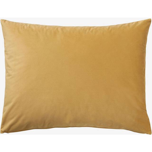 Ellos Home Kuddfodral Daisy i sammet, Guldgul, 80x60 cm