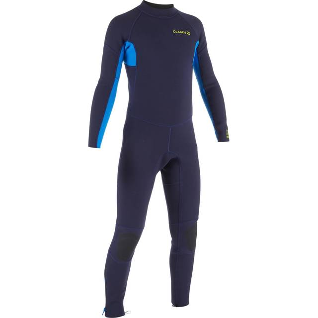 Kids' Full Wetsuit 100 2/2 - Navy - Blue/green