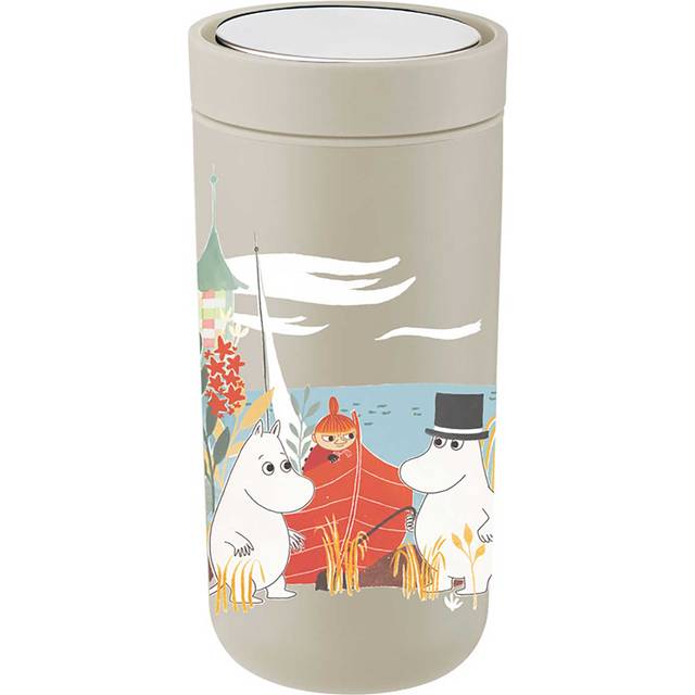 Stelton - Vakuumisolerad Mugg To Go Click 400 ml Mumin Frost - Vit