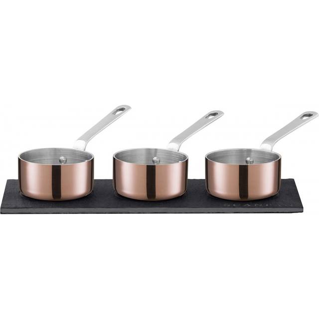 Scanpan Maitre D' Copper Mini Saucepot Set & Slate Board