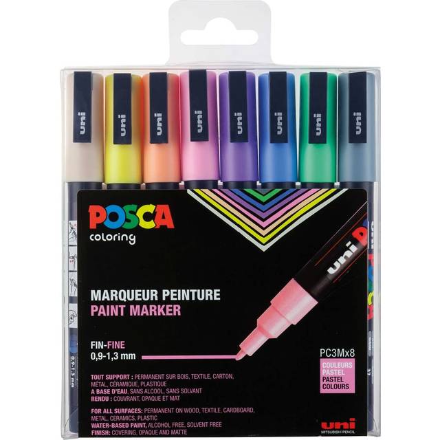 Posca PC-3M Pastel Colours Set of 8