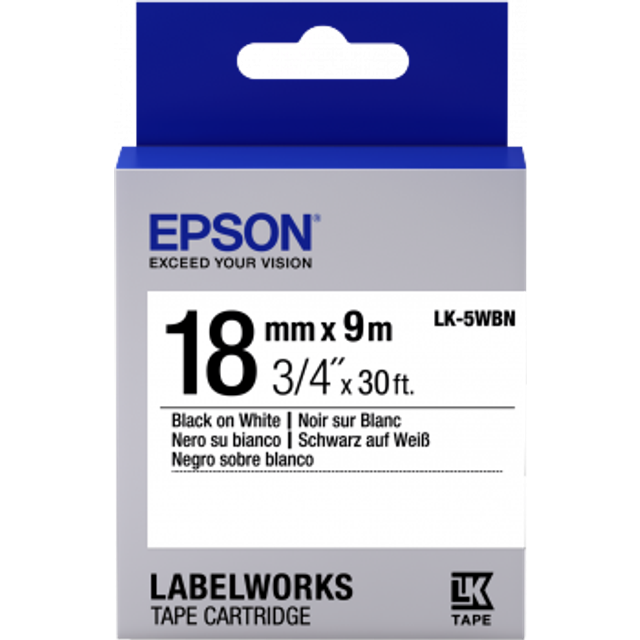 Epson C53S655006 (LK-5WBN) Ribbon, 18mm x 9m
