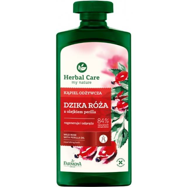 Nourishing gel-oil for bath and shower Rosehip+railing oil Herbal Care Farmona 500 ml