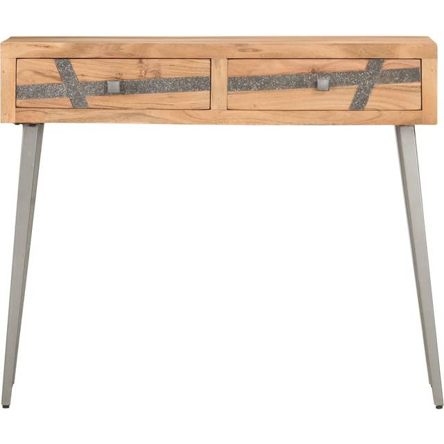 vidaXL Console Table 90x30x75 cm Solid Acacia Wood - Brown
