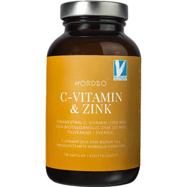 Nordbo C-vitamin & Zink, 100 kaps