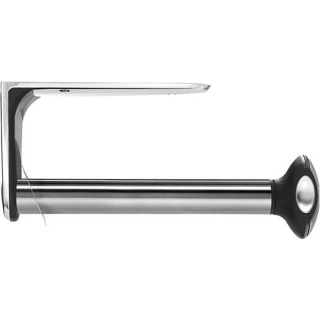 simplehuman KT1086 Hushållspappershållare med väggfäste, hushållspappershållare, skåp, vägg, pappersrullehållare, borstat stål, 5 års garanti