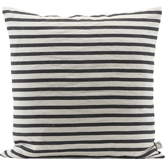 Stripe Kuddfodral Svart/Grå