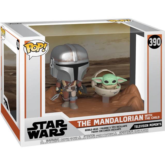 Funko POP! Moment: Star Wars: Mandalorian och Grogu (barnet, Baby Yoda) - (Grogu (barnet, Baby Yoda), Baby Yoda) - Samlingsbar vinylfigur - Presentidé - Officiell merchandise - TV-fans