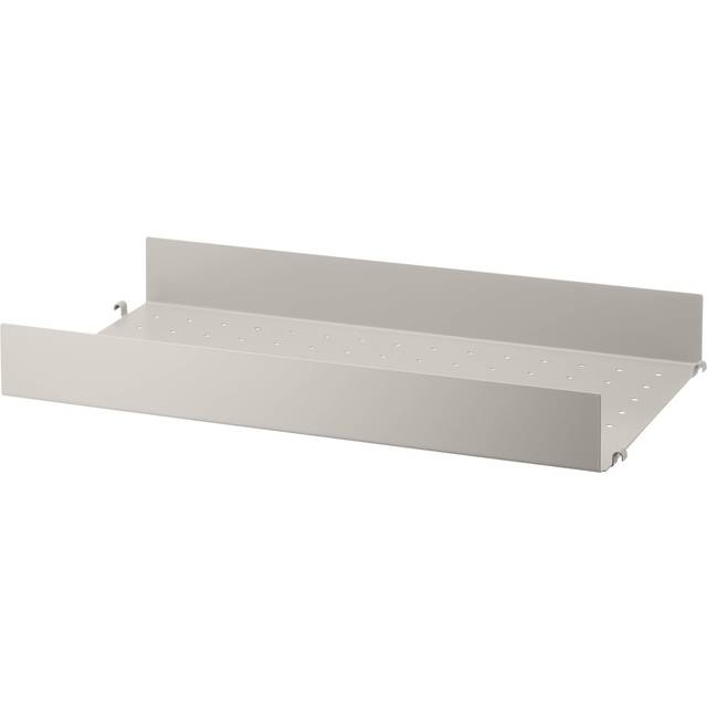 String Shelf With High Edge Metal 30x58 cm, Beige