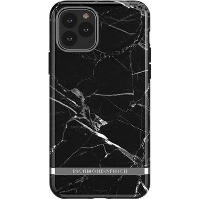 Richmond & Finch Black Marble, iPhone 11 Pro Max, silver details