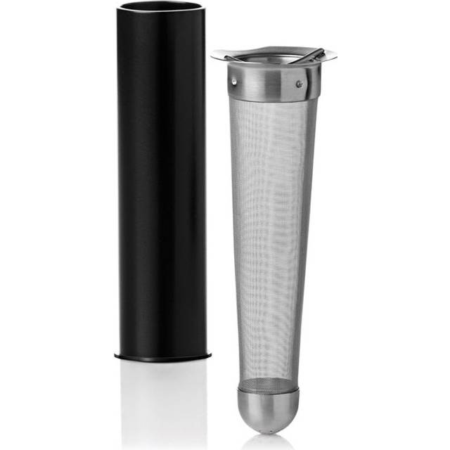 Stelton Tesil EM77 – Infuser i rostfritt stål för klassisk vakuumkanna – konisk silinsats, svart minimalistiskt förvaringsställ – snyggt tetillbehör för hemmet – 6,5 x 6,5 x 16,5 cm