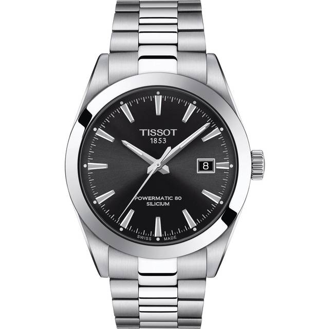 TISSOT Gentleman AUTO 40MM SS Black Dial Men's Watch T127.407.11.051.00 / T1274071105100 - 40 mm