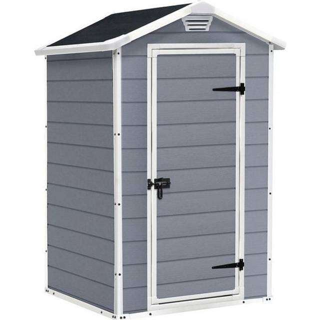 Keter Manor 4x3 Plastic Shed Grey - Keter