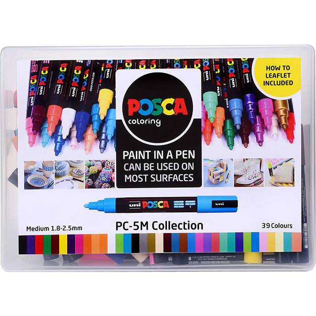 uni POSCA PC-5M Marker Pens Collection Box Pack of 39, none