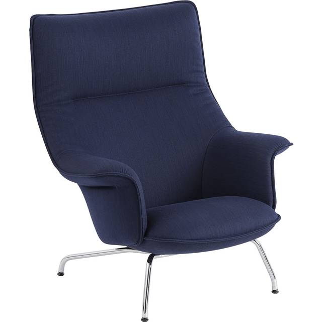 Muuto - Doze - Lounge chair and ottoman - Fåtölj - Ocean 80 / Anthracite Black - Ottoman - L: 64 x B: 52 x H: 40 cm