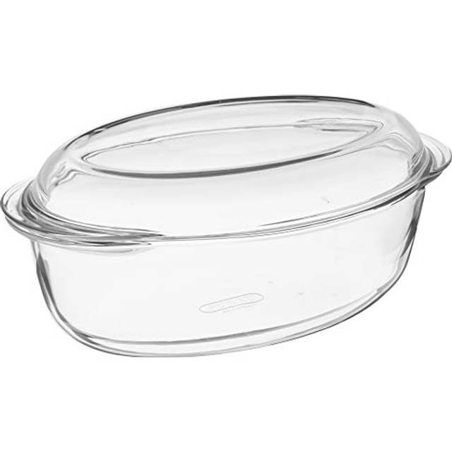 Pyrex Essentials Glass Oval Casserole High Resistance, 3L