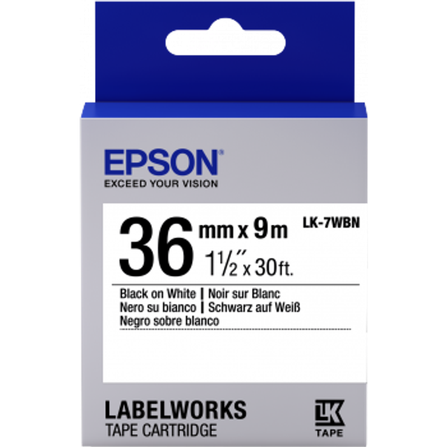 Epson Label Cartridge Standard LK-7WBN Black/White 36mm (9m)