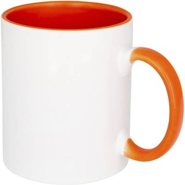 (One Size, Orange) Bullet Pix Sublimation Colour Pop Ceramic Mug