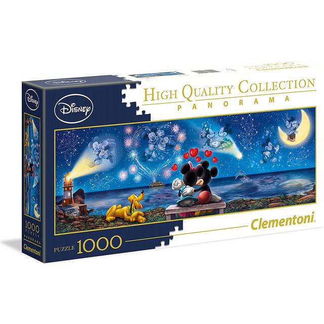Clementoni 39449 Disney Panorama Collection Clementoni-39449-Disney Panorama Collection-Mickey & Minnie-1000 Pieces, Multi-Colour