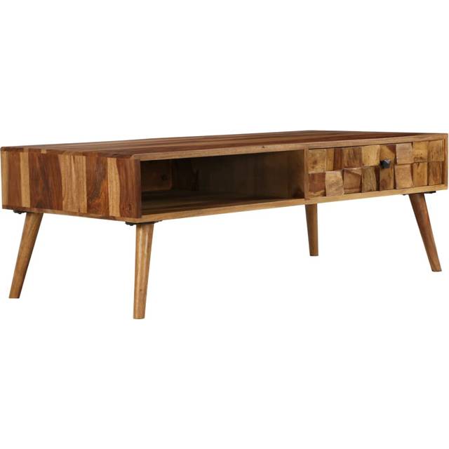 Soffbord massivt sheshamträ med honungsfinish 110x50x37 cm