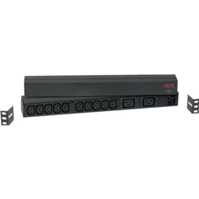 APC Basic Rack-Mount PDU - Grenuttag (kan monteras i rack) - AC 208/230 V - ingång: IEC 60320 C20 - utgångskontakter: 12 (power IEC 60320 C13, IEC 60320 C19) - Världsomspännande - svart - för P/N: SMTL1000RMI2UC, SMX1000C, SMX1500RM2UC, SMX1500RM2UCNC, SM
